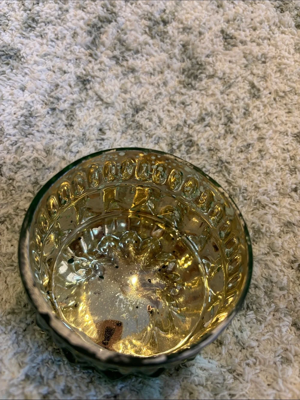 Rustic Sage Green Mercury Glass Tealight Holder by Koyal NWT Pier One